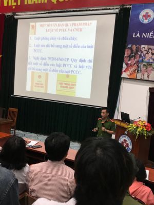 Tập huấn phòng cháy, chữa cháy và cứu nạn cứu hộ tại Bệnh Viện Nhi Trung Ương 2019