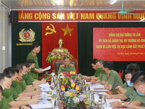 Bộ trưởng Tô Lâm thăm, làm việc tại Cục Cảnh sát phòng cháy, chữa cháy và cứu nạn, cứu hộ