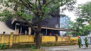 Cháy lớn tại trường Đại học Huế