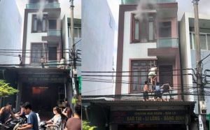 Cháy nhà 5 tầng ở Gia Lâm, 4 người được hàng xóm cứu thoát